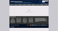 Desktop Screenshot of modaentertainment.com