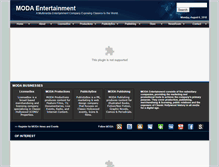 Tablet Screenshot of modaentertainment.com